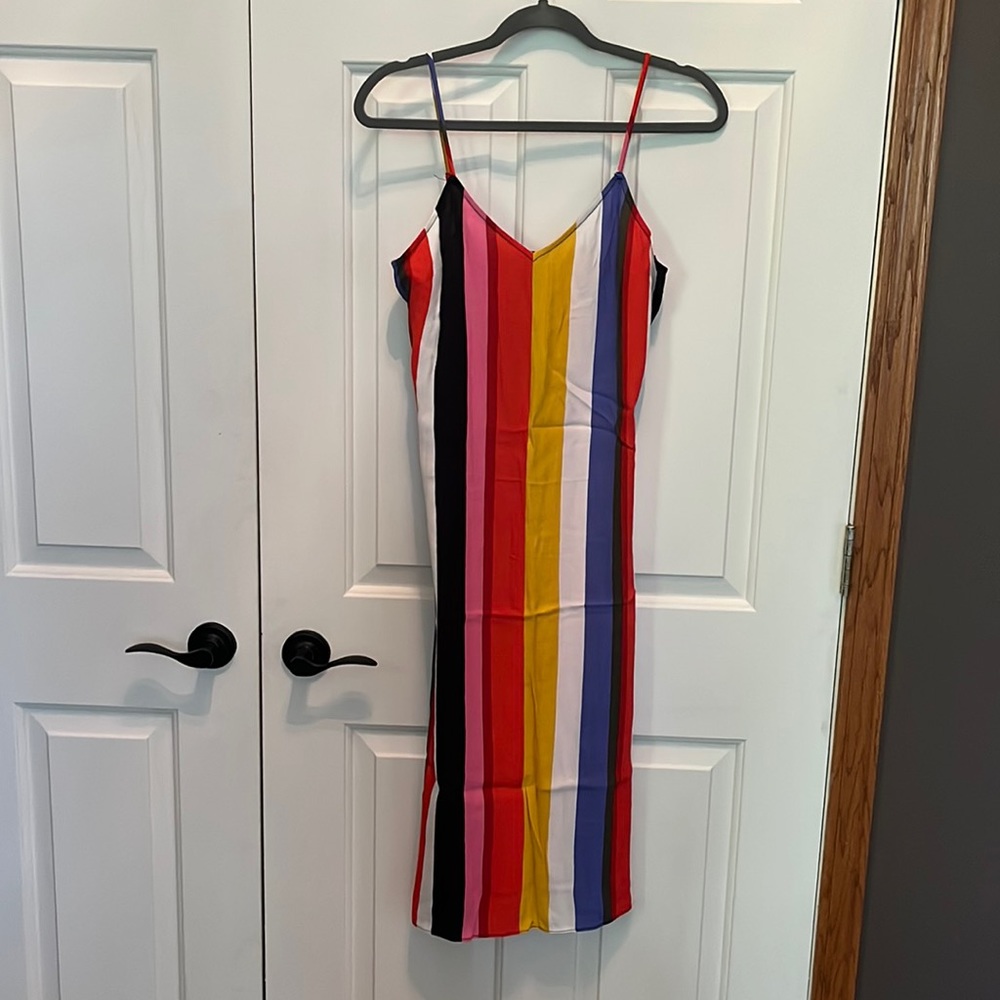 Express multi color slip dress